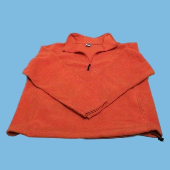 Old Navy Unisex Coat/Jacket Winter Fleece Top Zip Bottom Pull Close Orange Sz XL - Picture 7 of 16